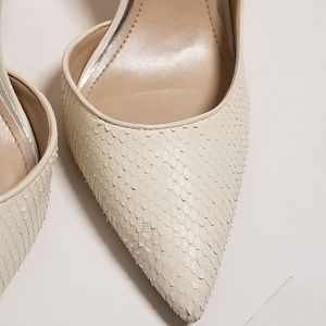 WHBM snakeskin pumps off white 8.5